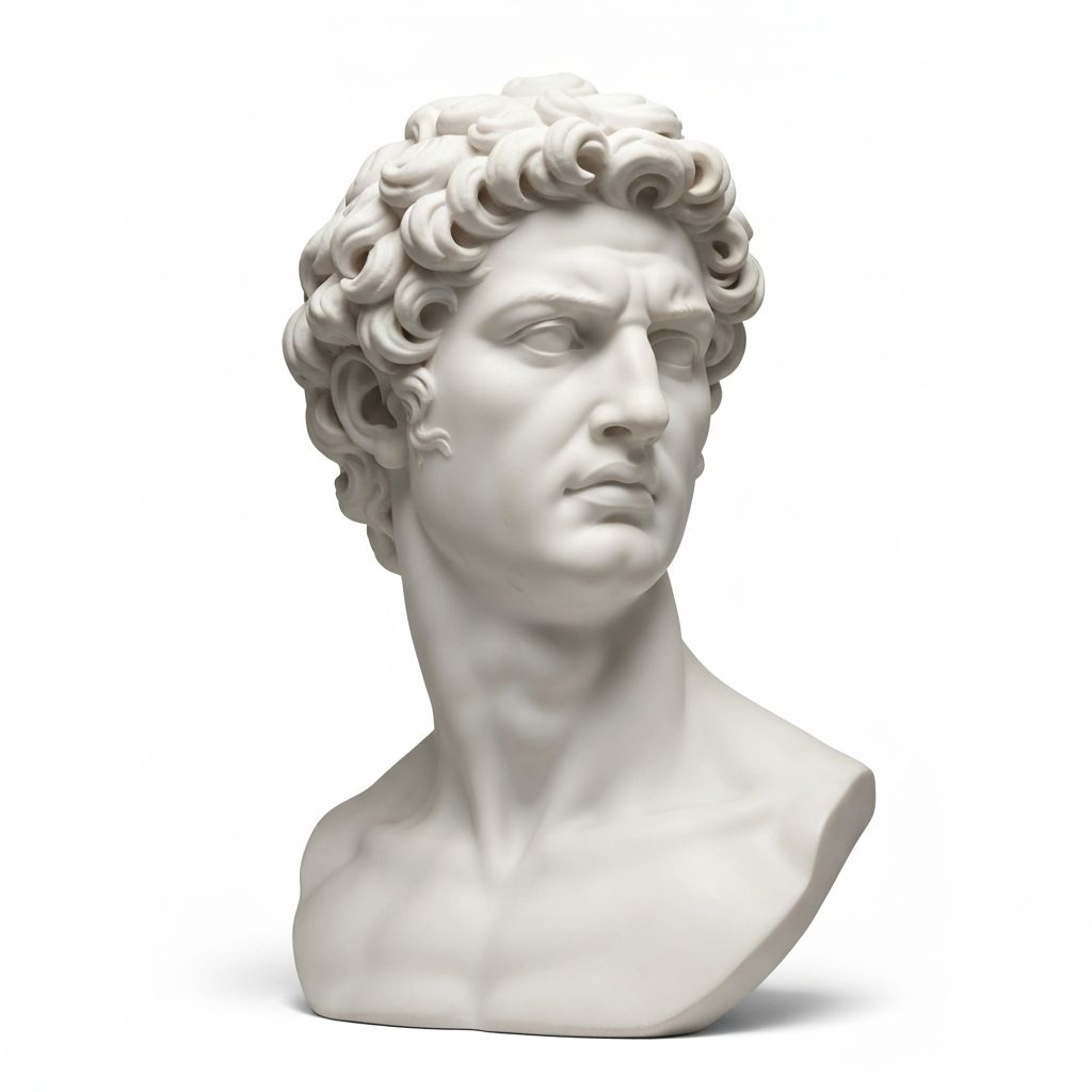 Marble bust — The Cartographer